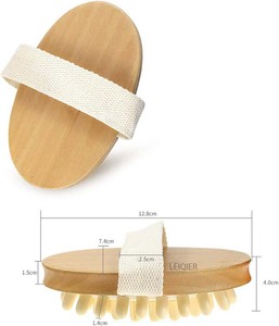 Cepillo de Masaje Corporal de Madera Natural Ecológico con Logotipo Personalizado, Mango Largo, Simple, Mejora la Circulación Sanguínea, Alivia los Músculos Tensados, Elimina la Tensión - Product Image 2