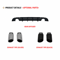 Kit carrosserie style SRT avec pare-chocs avant et arrière, calandre avant et jupes latérales – Pack de conversion et de mise à niveau pour Chrysler 300C 2015-2024