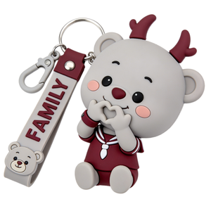 Porte-clés en PVC souple personnalisé 3D avec logo, cadeau d'affaires, cadeau de la Fête des Mères, porte-clés 3D personnalisé - Product Image 1