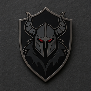 Pin de solapa de metal personalizado al por mayor, estilo gótico nórdico, con diseño de Caballero Demonio Oscuro, insignia de personaje de juego de fantasía de guerrero maligno - Product Image 2