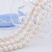 Prix de gros des perles, qualité AAA, perles d'eau douce naturelles blanches rondes de 11 à 13 mm pour la fabrication de bijoux
