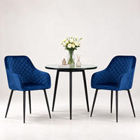 Fauteuil moderne rembourré en velours matelassé diamant pour salon, appartement, café