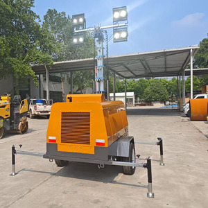 Trung Quốc Nhà máy 5M 7m AC DC Máy phát điện diesel tháp chiếu sáng CE EPA di động ngoài trời 9m pin năng lượng mặt trời tháp ánh sáng - Product Image 6