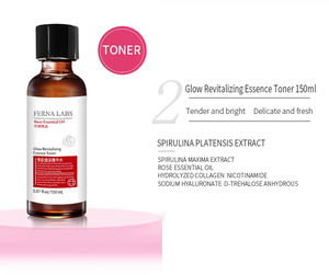 Tónico Revitalizante con Efecto Luminoso <span class=keywords><strong>FERNA</strong></span> LABS, Loción, Productos Antienvejecimiento para el Cuidado de la Piel, Cuidado Facial Coreano Natural, Juego de 4 Piezas - Product Image 4