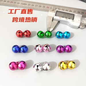 กระดิ่งตกแต่งคริสต์มาส โลหะทรงกลม ชุบสีด้วยระบบสุญญากาศ สำหรับงาน DIY และขายส่ง - Product Image 1