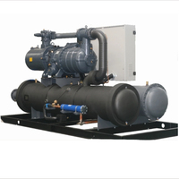 Refroidisseur d'eau industriel semi-fermé à vis, refroidi par eau, pour glycol, 193 kW, systèmes CVC, refroidisseur d'eau à air pour patinoire, R-22