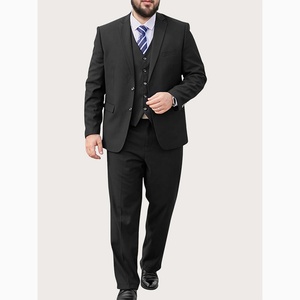 Costumes d'affaires 3 pièces coupe classique ajustée, simple boutonnage, respirants, style italien, pour hommes, pour la vie quotidienne - Product Image 1