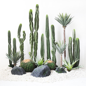 Bonsái de cactus simulado de pie de Planta artificial verde grande elegante y popular para diseño de paisaje - Product Image 3