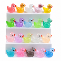 Bijoux DIY en résine, accessoires pour cheveux, mini-ornements créatifs pour micro-paysages de voiture, motif canard lumineux