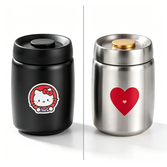 Vacuum Sealed Airtight Coffee Storage Container-304 Food Grade Steel, Keeps Beans Fresh & Aroma Intact