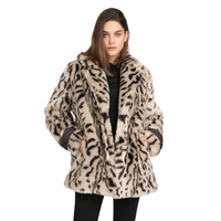 Vente flash - Manteau en fausse fourrure tendance pour femme, hiver automne, motif léopard, vêtements d'extérieur chics pour femmes