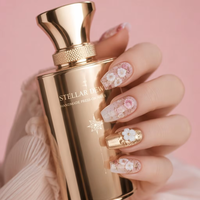 Ongles en acrylique à pression, couleur violet clair, effet œil de chat, décorés de perles et de zircon K9 de qualité supérieure