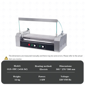 Machine à faire des hot-dogs et des saucisses électrique commerciale à 5 rouleaux / <span class=keywords><strong>chauffe</strong></span>-hot-dogs et saucisses à vendre - Product Image 5