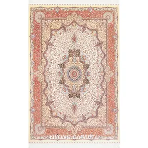 YILONG 5'x7' Isfahan hand knotted silk rug home decoration modern oriental carpet