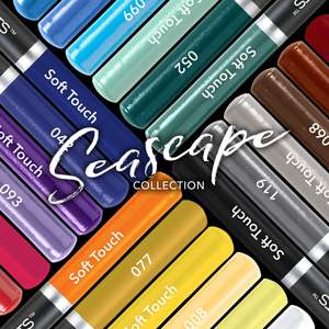<span class=keywords><strong>Castle</strong></span> <span class=keywords><strong>Art</strong></span> <span class=keywords><strong>Supplies</strong></span> Seascape 24 crayons de couleur dans une boîte en fer blanc portable robuste avec un noyau souple, des pigments riches et des couleurs vives - Product Image 3