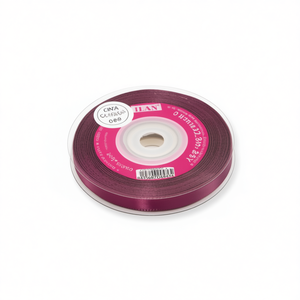 Nastro in Raso Ilan 0,6cm 25y Rosso Viola Scuro D43 per Decorazioni e Artigianato - Product Image 1
