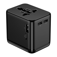 Meilleur adaptateur de voyage universel, adaptateur de prise de voyage européenne avec charge rapide PD&QC (1 port USB-A et 3 ports USB-C)