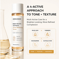 Tonique Visage OEM Marque Privée à l'Acide Kojique et au Curcuma pour un Teint Unifié, Éclat Lumineux, Léger et Non Collant – Soin du Visage