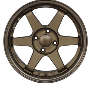 ล้ออัลลอยสีบรอนซ์ 6 ก้าน ดีไซน์ขอ<span class=keywords><strong>บ</strong></span>ลึก ขนาด 17 18 นิ้ว PCD 5x114.3 5x120 สำหรับ <span class=keywords><strong>TE37</strong></span> - Product Image 3