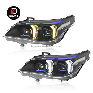 Fari E60 per <span class=keywords><strong>BMW</strong></span> Serie 5 2003-2010 <span class=keywords><strong>520d</strong></span> 523i 525i 530i, Aggiornamento Fari LED DRL con Segnale Automatico, Accessori E60 - Product Image 1