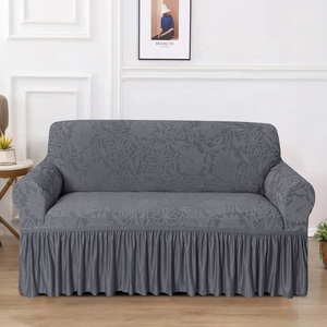 <span class=keywords><strong>Housse</strong></span> de canapé moderne tout-en-un en jacquard solide, 94 % élastique, épaisse, antidérapante et protectrice - Product Image 2