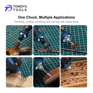 Ensemble de mandrins de perceuse 12 pièces / 15 pièces pour <span class=keywords><strong>Dremel</strong></span>, <span class=keywords><strong>mandrin</strong></span> à 3 mâchoires sans clé 4486 avec collets en laiton de 0,8 à 3,2 mm - Product Image 6