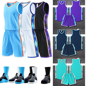 वूजियर यूनिसेक्स कस्टम बास्केटबॉल जर्सी <span class=keywords><strong>2</strong></span> पीसी पॉलिएस्टर त्वरित शुष्क v गर्दन प्रतिवर्ती डिजाइन वयस्क प्रशिक्षण अभ्यास के लिए - Product Image 1