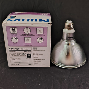 Lampe PAR38 <span class=keywords><strong>Philips</strong></span> en verre, <span class=keywords><strong>1200</strong></span> lumens, dimmable, E26, 14W, 4000K, 120mA, 25D, 120V, 50/60Hz, adaptée aux lieux humides - Product Image 3