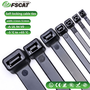FSCAT中国供应商定制工业塑料尼龙66扎带2.5x300毫米散装拉链塑料扎带工厂 - Product Image 1