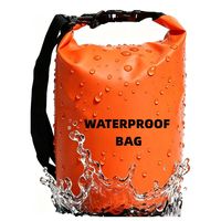 Tas Kering Tahan Air PVC 500D dengan Logo Kustom, Penutup Gulung, dan Tali Bahu untuk Acara Olahraga Luar Ruangan, Promosi, Grosir
