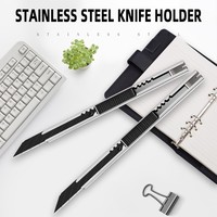 Couteau utilitaire miniature 9 mm à succès avec manche métallique et lame de coupe automatique verrouillable
