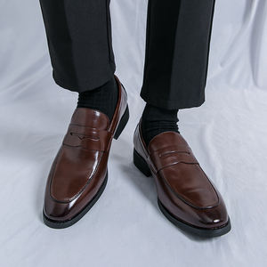 Custom Heren Pu Lederen Loafers Office Casual Forma Fashion Schoenen Trouwfeest Jurk Schoenen Mocassin Rijden Loafers - Product Image 4