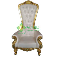 Chaises de trône royales en or au design très élégant, chaises de mariage de luxe