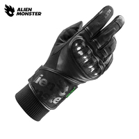Gants de moto d'hiver Alien Monster Turbine en cuir compatibles écran tactile, antidérapants, protection intégrale des doigts, imperméables