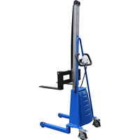 Chariot de poste de travail 100 à 200 kg Mini chariot élévateur électrique empileur de laboratoire positionneur de travail de bureau chariot élévateur