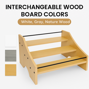 Hỗn hợp chức năng 3 Tier gia vị Giá hiển thị đứng bằng gỗ rượu vang lưu trữ đồ trang sức bình thủy tinh chai Vòng cổ hiển thị đứng - Product Image 4