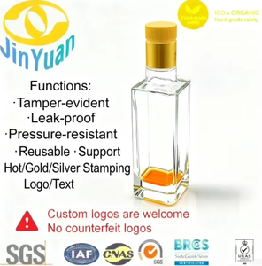 Tapas de Plástico Personalizadas con Logotipo/Texto Estampado en Caliente/Dorado, con Función Anti-Reflujo, para Aceite de Oliva, Aceite de Colza, Aceite de Semilla de Girasol - Product Image 3