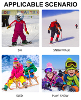 Lunettes de sport d'hiver anti-buée Somta pour enfants, avec logo personnalisé, pour le ski et le patinage