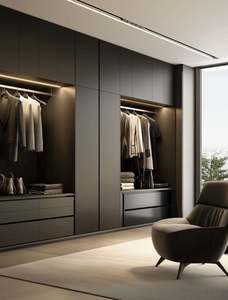 Armario de Melamina Sólida Portátil Moderno Personalizado, Muebles Duraderos para Dormitorio, Familias, Apartamentos, Hoteles, Comedor y Cocina - Product Image 4