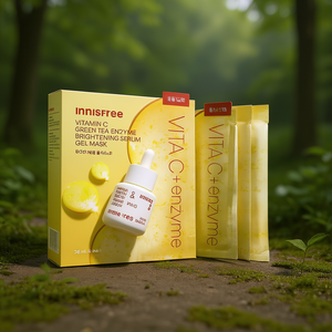 Innisfree Vita C Green Tea Enzyme Brightening Serum Gel Mask Set de 5 unidades con 1 unidad adicional de regalo - Product Image 2
