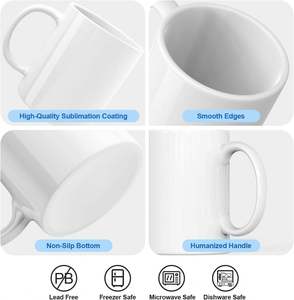 แก้วกาแฟเซรามิกพิมพ์ลายแบบซับลิเมชั่น ขนาด 11 ออนซ์ ขายดี เป็นมิตรกับสิ่งแวดล้อม เกรดสำหรับอาหาร เหมาะสำหรับเป็นของขวัญกลับไปโรงเรียน รับสกรีนโลโก้ - Product Image 6