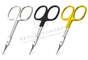 Cuticle Scissors with Soft Silicone Finger Inserts In Various Colors NEW Colorful OEM Manicure Pedicure Grooming Scissors