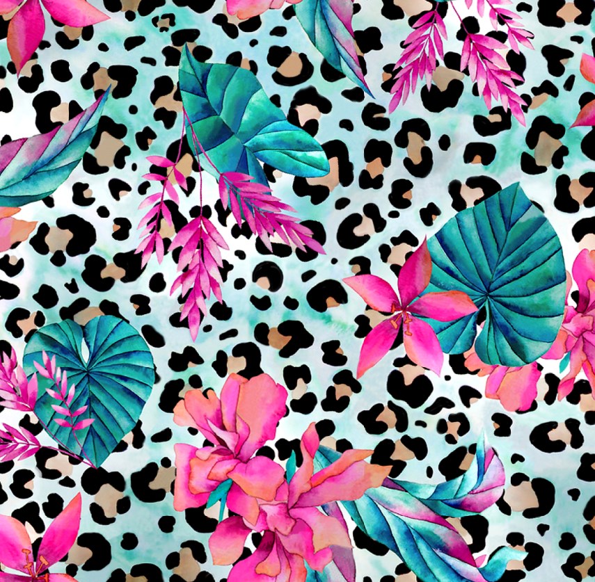 Швейная ткань Yiwu Yiyuan в наличии, индивидуальная цифровая печать, молочный шелк, ткань 95% полиэстер и 5% спандекс, костюм, леопардовая трикотажная ткань