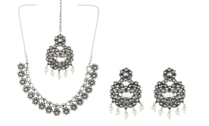 Superior Polish Traditional Indian <b>Jewellery</b> <b>Set</b> with Choker Style Necklace Earrings & Maang Tikka <b>for</b> Occasion <b>for</b> Bulk Export - Product Image 2