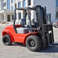 Chariot élévateur tout-terrain diesel à triple mât de 3 tonnes, 3,5 tonnes, 3000 kg, 4x4 à vendre