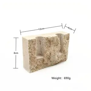 HZX Wholesale Home Decor Natural Stone Decorating Travertine Marble Candle Holder