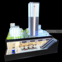 Service de conception d'espaces de bureau sur mesure, modèle de bâtiment gratte-ciel, villa, appartement, hôtel, utilisation de plastique 3D postmoderne