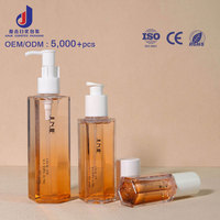 Ensemble d'emballages cosmétiques en plastique personnalisables, flacon de sérum pour soins de la peau en PETG hexagonal de 100 ml, 120 ml, 200 ml, flacon de lotion, vaporisateur pour brume corporelle