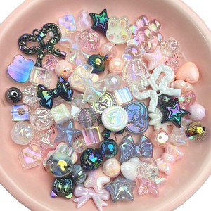 Perles acryliques électroplaquées de formes variées Reviright, pour la création de bracelets et colliers faits main pour enfants, multicolores et de styles variés - Product Image 3