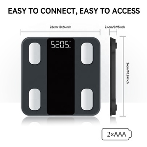 Schlussverkauf intelligente Mini-Größenwaage für den Körper bluetooth-aktivierte persönliche elektronische Waagen ABS-Kunststoff-LED OEM anpassbar - Product Image 3
